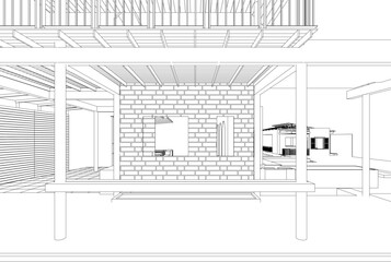 3D illustration of residential project
