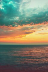 Obraz premium A person enjoying surfing at sunset in the ocean