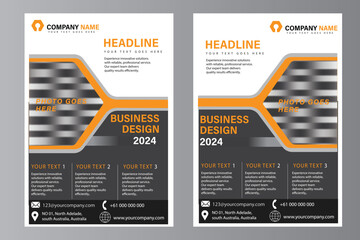 Modern business flyer template with clean design for corporate promotions, marketing, and events. Editable, print-ready layout with placeholders for text and images. Ideal for branding and advertising