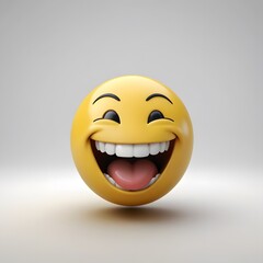 Fototapeta premium Laughing Emoji - 3D Render