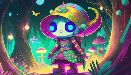 illustrated animated fairy tale character