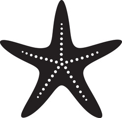 Star Fish Silhouette Vector Illustration White Background