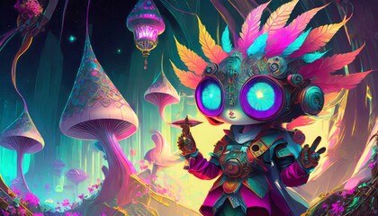 illustrated animated fairy tale character