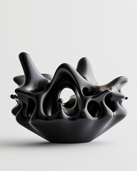 3d model of a organic black hell