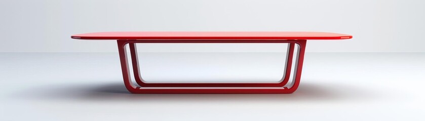 3d render of a red table, on white background, intricate, highly detailed, 4k resolution, high octane render