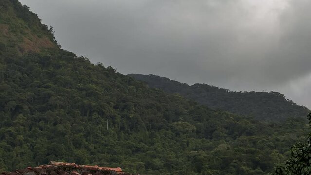 Stunning Timelapse of Pico del Papagayo at Dusk in Dense Jungle