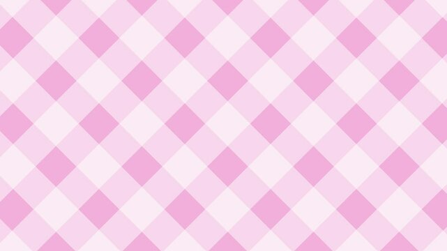 ピンクのチェック柄のシンプルな背景動画