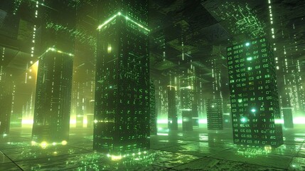 Digital visualization of secure data encryption in a virtual environment