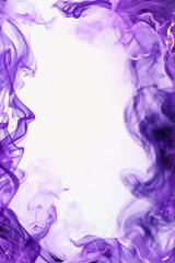 Fototapeta premium A swirling cloud of purple smoke on a white background, great for use in design and art projects