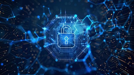 Digital representation of advanced encryption techniques protecting data in transit