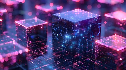 Holographic visualization of a secure digital environment with encrypted data streams