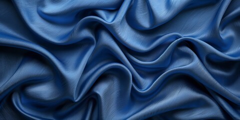 Fototapeta premium beautiful blue silk fabric, abstract background