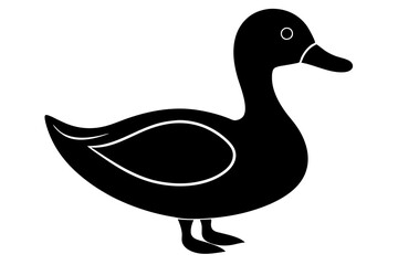 duck ,vector ,silhouette , illustration.