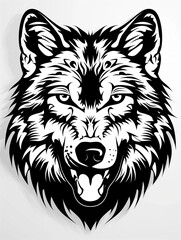 Fototapeta premium A wolf with a menacing look on its face