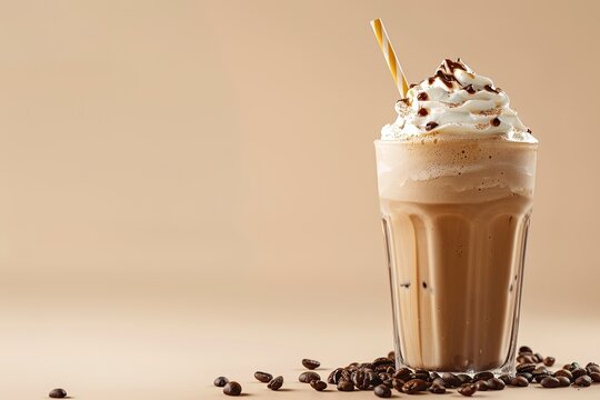 a glass of coffee milkshake