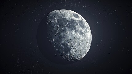 Obraz premium Close up photo of a waxing crescent moon