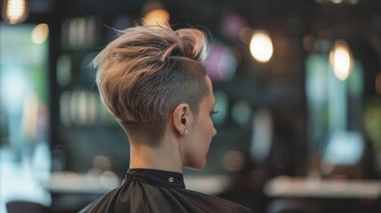 Fototapeta premium Haircut for Women by Professional Hairdresser at High End Salon