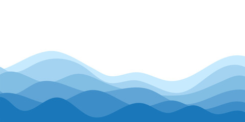 Background vector illustration of blue ocean wave layers