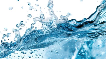 water splash isolated on white