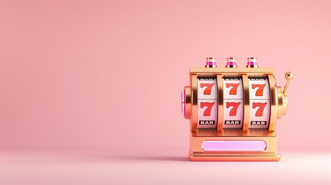 A minimalist brown casino slot machine, with a clean and modern design that conveys a sense of luxury and sophistication. The image offers plenty of copy space for customization.