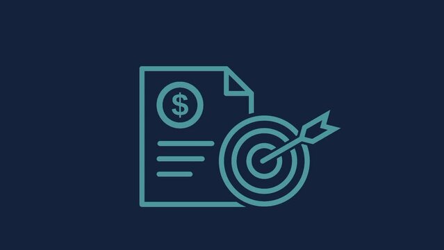 business animation of achievements and targets