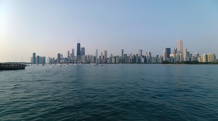 Naklejka premium Chicago skyline 