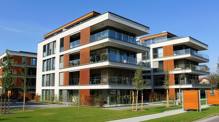 Modern apartment buildings 