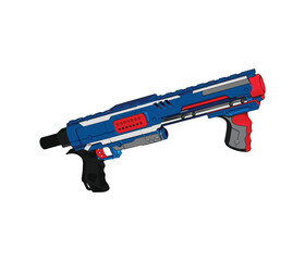 Cartoon Vector Nerf gun Handgun Weapon Toys Illustration 4