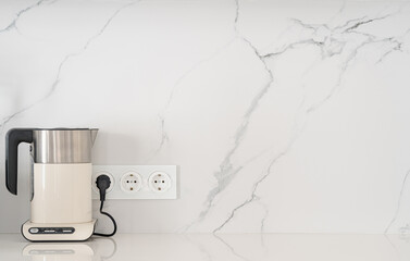 Modern white electric kettle