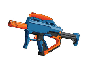 Cartoon Vector Nerf gun Handgun Weapon Toys Illustration 5