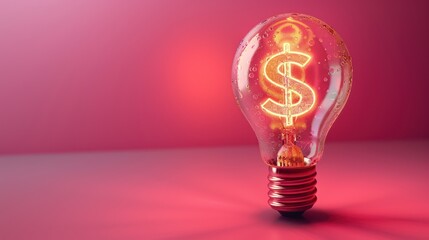 lightbulb with a dollar sign inside, symbolizing innovative investment idea