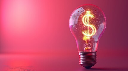 lightbulb with a dollar sign inside, symbolizing innovative investment idea
