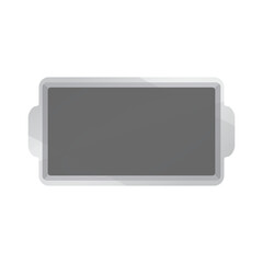 Steel rectangle plate vector, illustration.