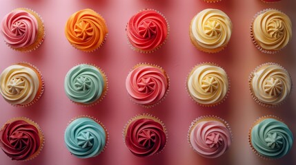 Gradient backgrounds, subtle gradients, cupcakes, minimalism, rich colors