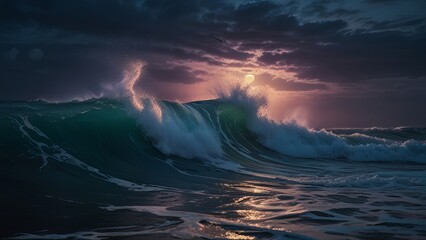 Fototapeta premium Ocean waves. Nature background.