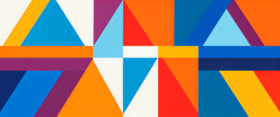 illustrazione con elementi geometrici a tema astratto contemporaneo