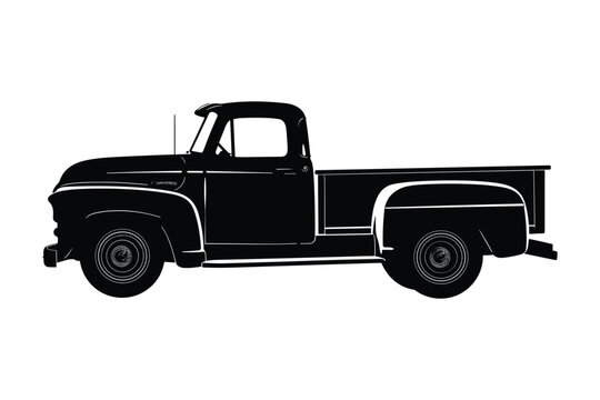 recommend clip art: Pickup Truck car silhouette