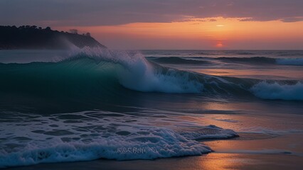 Naklejka premium Ocean waves. Nature background.