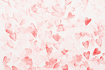 Abstract Watercolor Heart Background, Love and Valentine's Day Greeting Card Concept