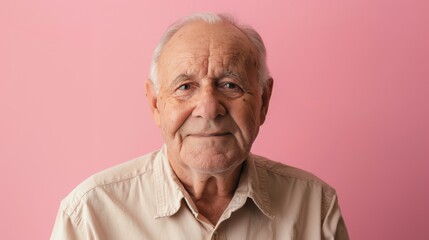 Obraz premium The elderly man smiling