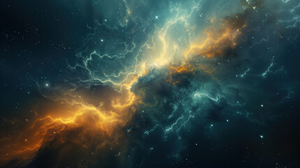 Fototapeta premium Cosmic space, stars and galaxies in outer space.