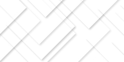 Abstract white background with diamond and triangle shapes layered in modern abstract pattern design.Grey white abstract square background geometry shine and layer element vector for presentation.