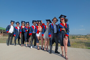 University students attending the graduation ceremony.