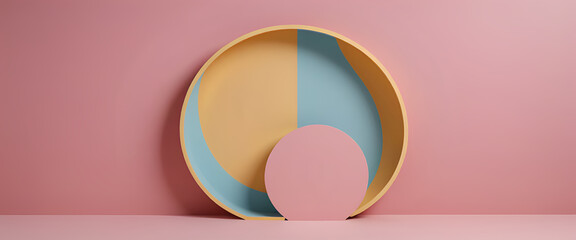 illustrazione con elementi geometrici a tema astratto contemporaneo