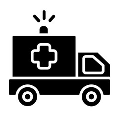 Ambulance Vector Glyph Icon