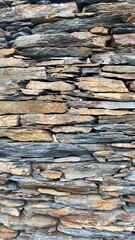 Close-Up of Traditional Slate Wall in Guadalajara, Spain
