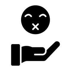 Silent Vector Glyph Icon