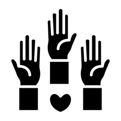 Obraz premium Volunteering Vector Glyph Icon