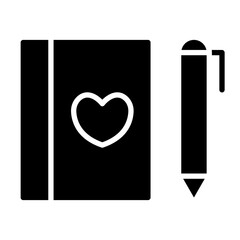 Journaling Vector Glyph Icon