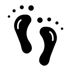 Barefoot Vector Glyph Icon